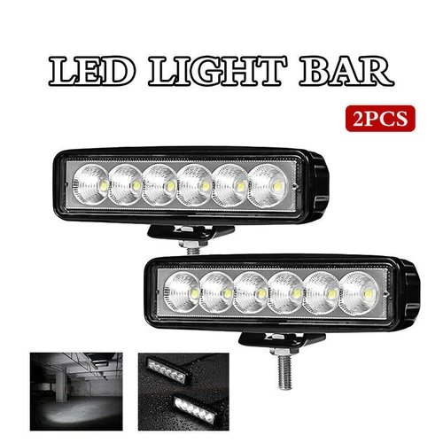 4 x Auto LED Licht Bar 12V 18W 6000K Arbeit Licht Für Auto Motorrad Lkw Anhänger - Bild 2 von 10