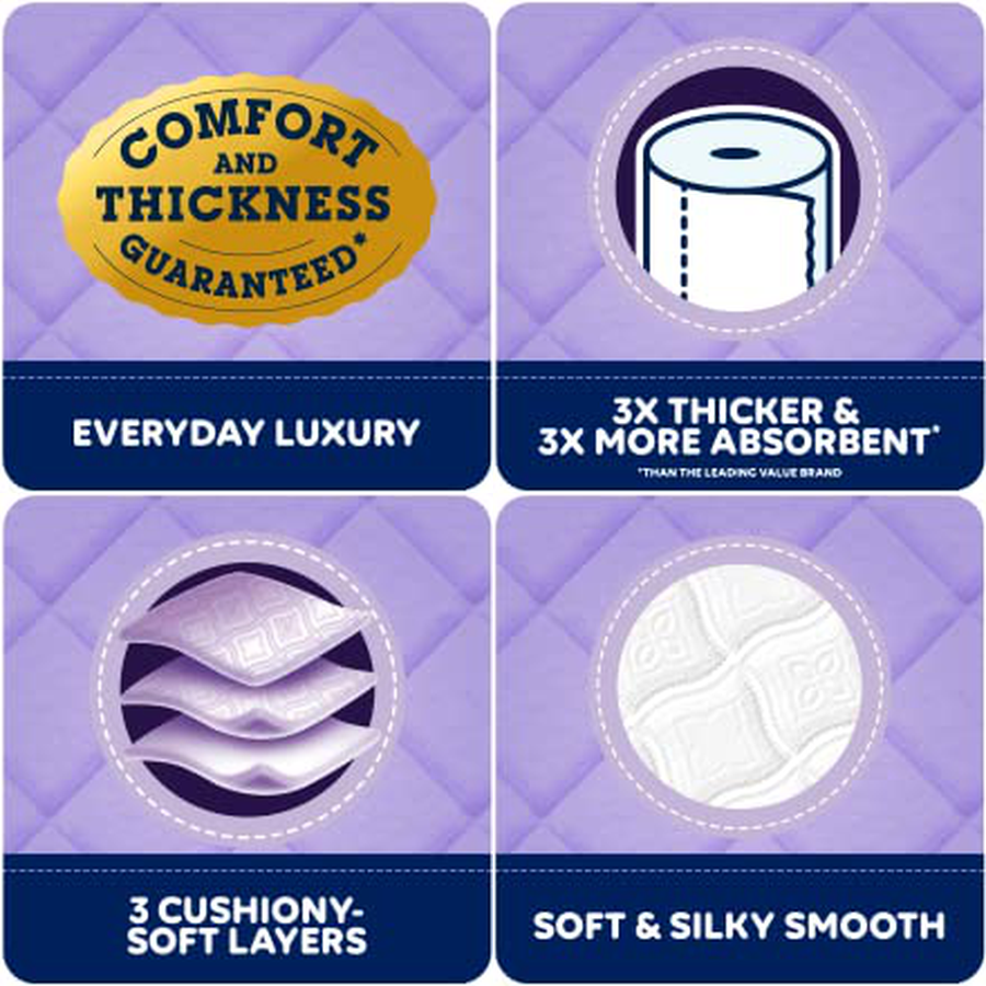 Image 91 - Ultra Plush Toilet Paper 24 Supreme Rolls 105 Regular 3-ply Bath Tissue Pamper