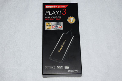 Creative Sound Blaster Play 3 Hi-Res USB DAC AMP Audio Adapter SB1730 For PC MAC