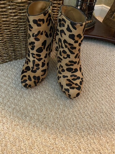 designer leopard booties