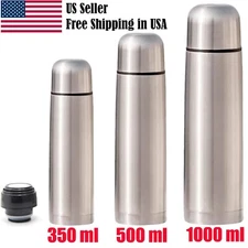 Double Wall Vacuum Flasks Mugs Bottle Insulated Stainless Steel Coffee Water