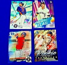 4 REFRACTORS KYLE TUCKER BOWMAN CHROME BLUE 2017  + BEST CRACKED ICE + 2RC MT