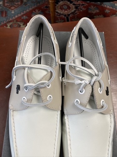 Men's Lacoste White Boat Shoes | eBay