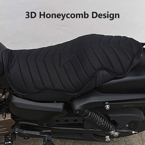 Motorcycle Seat Pad Comfort Cushion Air Pillow Cover Shock Absorption Pad Black - Picture 3 of 16