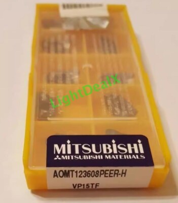10 Inserti Mitsubishi AOMT123608PEER-H VP15TF – Lama In Metallo Duro, Qualità Top