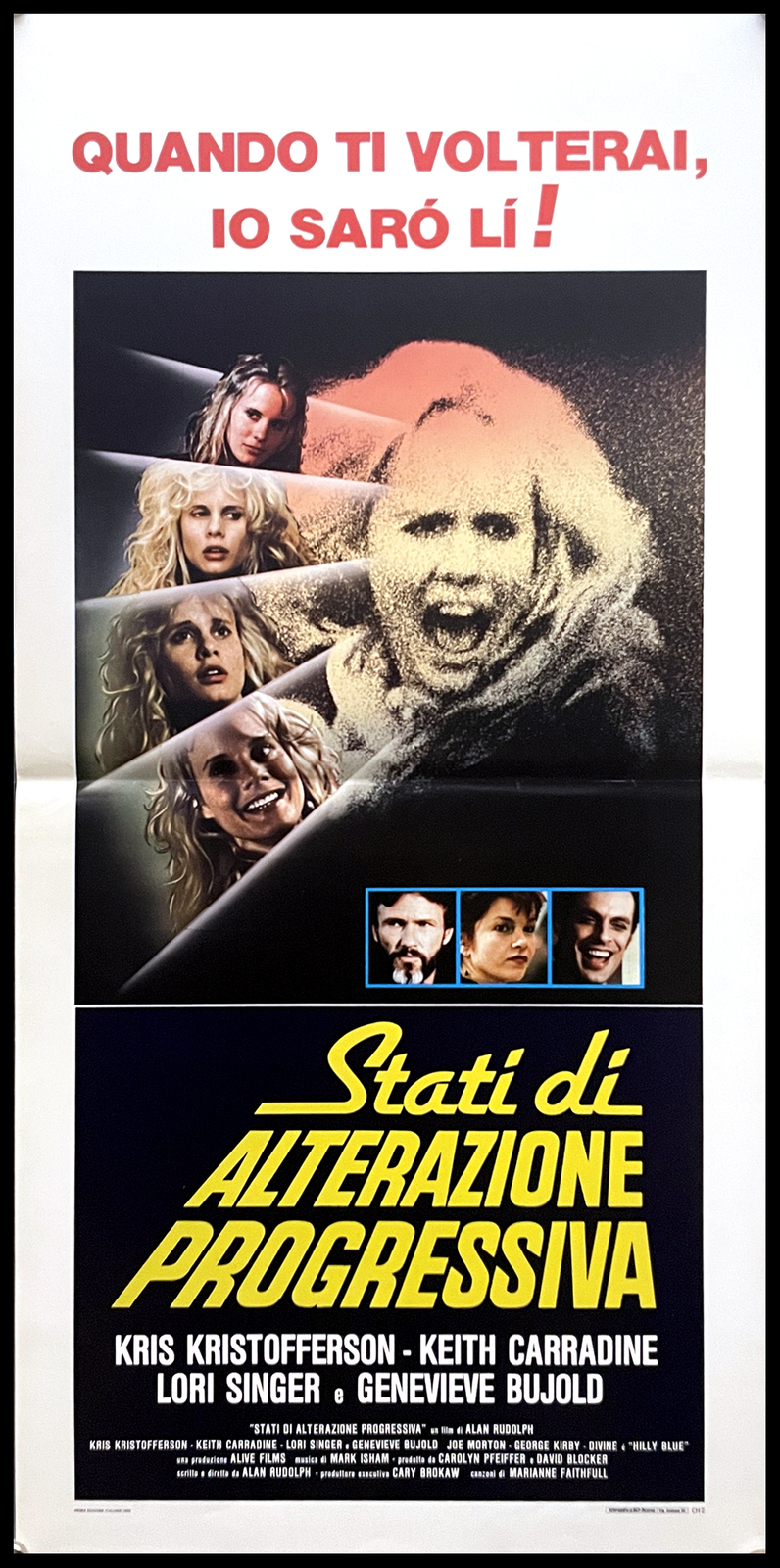 Locandina originale film Stati di alterazione progressiva (1985) - Regia di Alan Rudolph