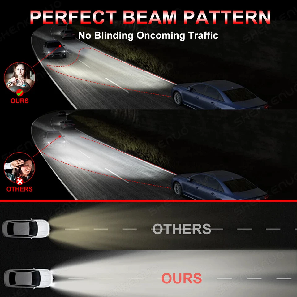 880 9006 H11 H16 9145 PSX26W LED Fog Light Driving Bulb Super Bright White 6500K - Image 3 of 4