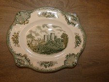 Johnson Bros England Servierplatte  oval grün Old Britain Castles*****