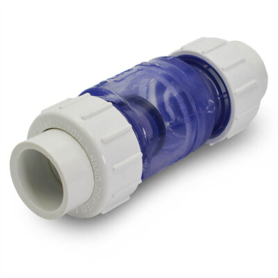 #ad 1quot; Clear PVC True Union Swing Check Valve Slip $37.99