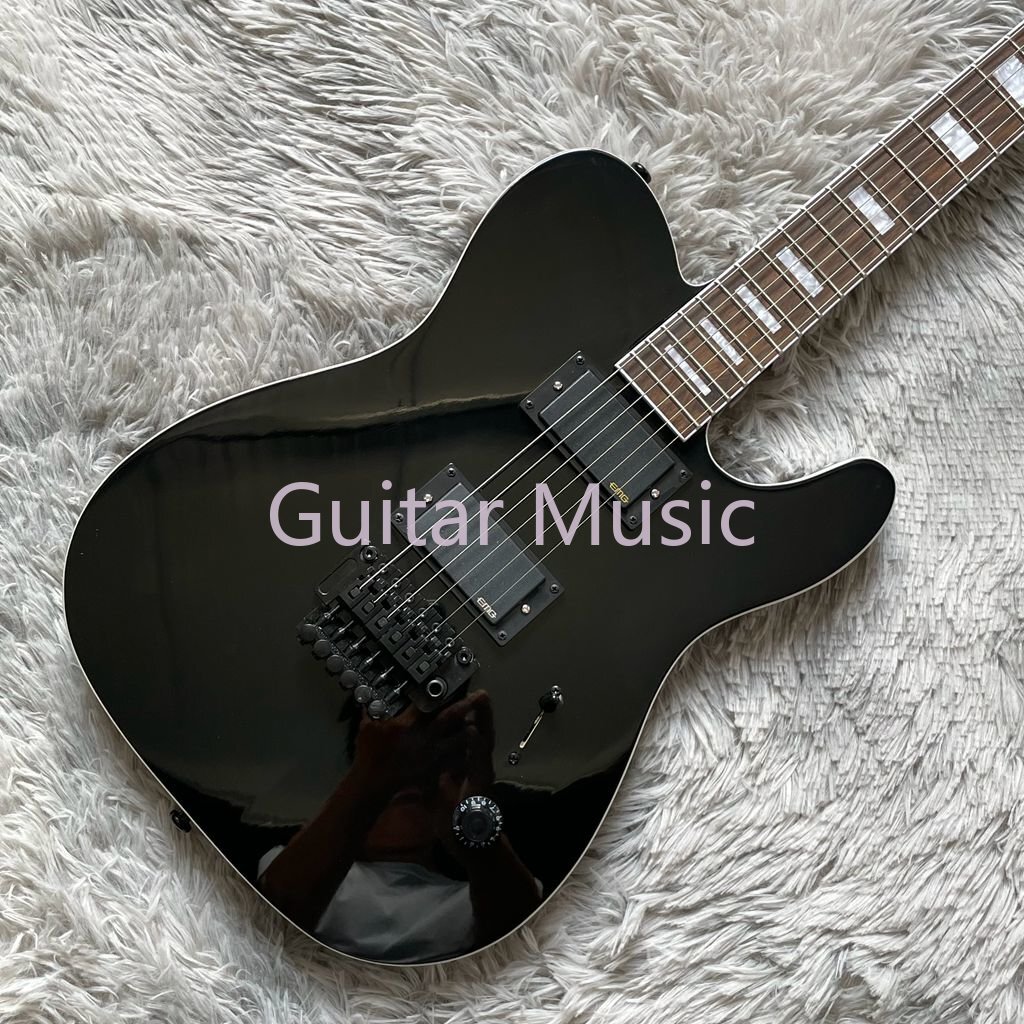 TL Electric Guitar White Binding FR Bridge Black Hardware Rosewood