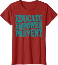 Stop The Violence Sexual Assault Awareness Groovy Ladies' Crewneck T-Shirt