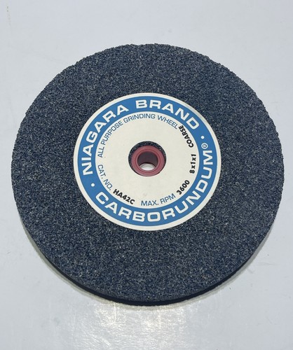 Carborundum Niagara Grinding Wheel HA42 8” X 1” Coarse Fits 1” 3/4” 5/8” Spindle - Picture 2 of 6