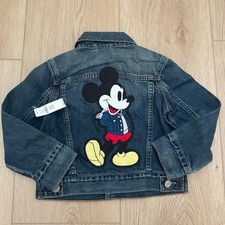 Gap Disney Mickey Mouse Toddlers Kids Icon Denim Jacket Boys Girls 12-18 Month