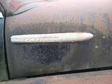1947 1948 Chevy Fleetline Hood Side Emblem Right Some Pitting