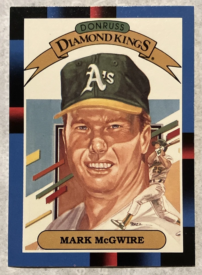 Donruss Diamond Kings 1987 Mark McGwire No. Tarjeta de béisbol de 1 error Foto 3 de 4