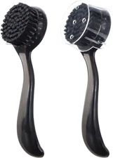 2 Pcs Large Facial Cleansing Brush Charcoal Bristles Black, Ooloveminso Manual F