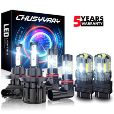 For 2004-2014 Ford F150 LED Headlight Hi/Lo  Fog Light Turn Signal Bulbs Combo