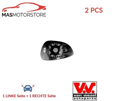 AUßENSPIEGEL SPIEGELGLAS PAAR VAN WEZEL 1807838 2PCS P FÜR FORD FIESTA VI