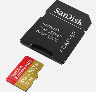 SANDISK Elite Extreme PLUS UHS-I Micro-SDXC Speicherkarte 512 GB NEU&OVP
