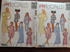 Vintage McCalls 9090 Easy Pajamas Robe Nightshirt Pants Shorts SZ XS-XL UNCUT FF