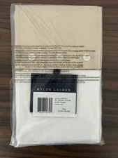 Ralph Lauren Organic Cotton Sateen Border Euro Pillow Sham Coastal Sand 26X26