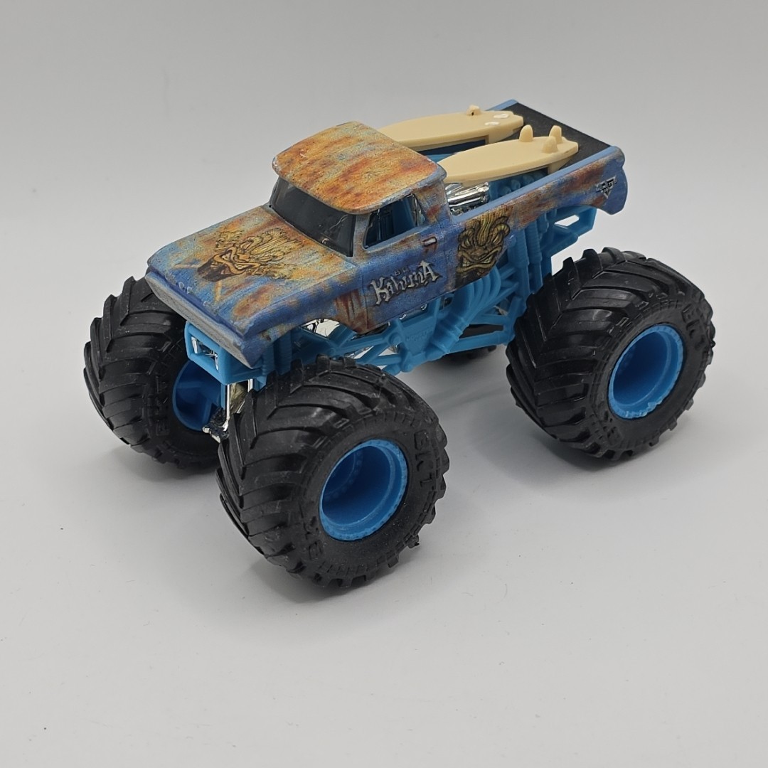 Monster Jam Big Kahuna Pickup Surf Boards Blue Wheels Loose Truck HTF 1 ...