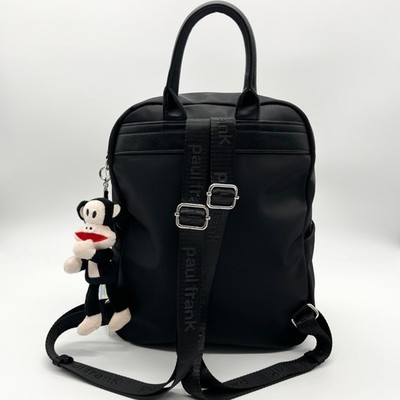 Paul Frank Black Nylon Backpack W/ Monkey Charm and Three  display picture 2