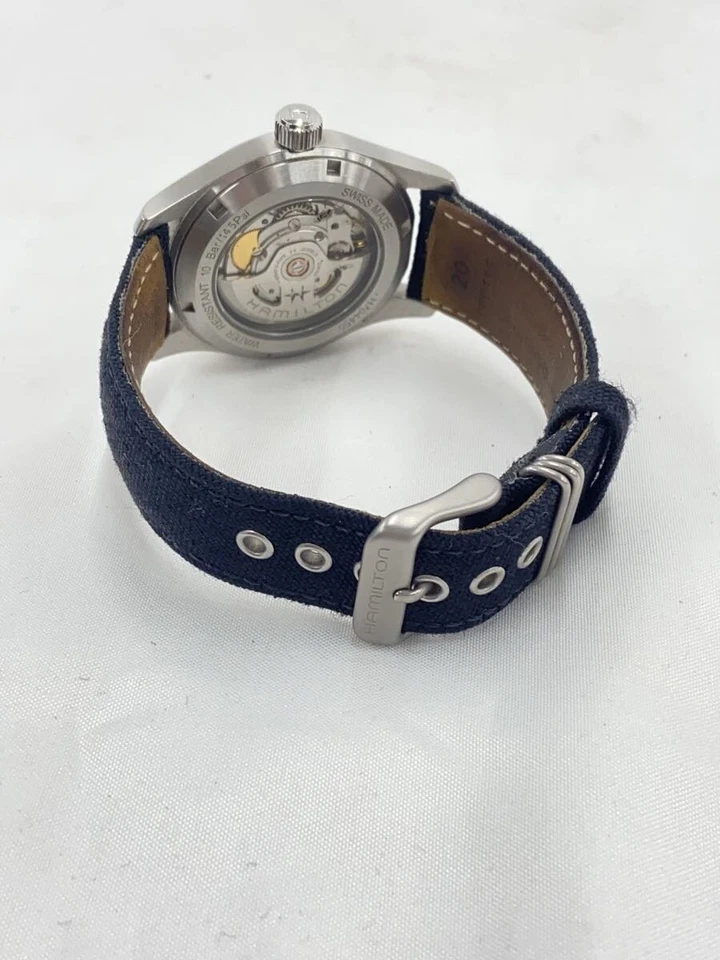 HAMILTON KHAKI Field AUTOMATIC H704450 33mm Black Silver [Very Good B&P CANVAS] - Image 4 of 4