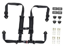 4 Point Harness with 2 Inch Padding for SxS and UTVs All Black