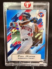 !!! 2025 Topps Pristine Twins - Torii Hunter Blue Refractor /75 Encased!!