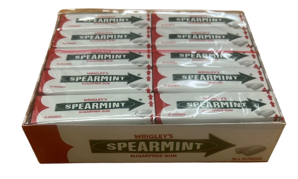Chicle Wrigley's Spearmint Dragees 30 x 10 Dragees 420 g (30 x 14 g) embalaje original - Imagen 1 de 1