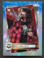 2025 Topps Chrome WWE Mick Foley #119 - Red & Blue Refractor - Mankind