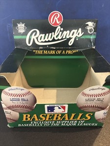 BASEBALL~RAWLINGS~AL/NL VENDOR DISPLAY BOX FOR ONE DOZEN BOXED BALLS