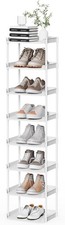 6 tier Narrow Shoe Storage Rack, Compact Single Shoerack Stand for Slim Space