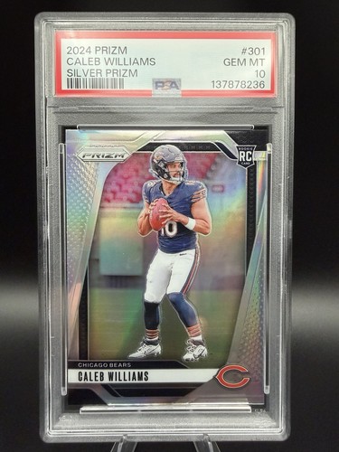 2024 Panini Prizm Silver Caleb Williams ROOKIE #301 PSA 10 GEM MINT