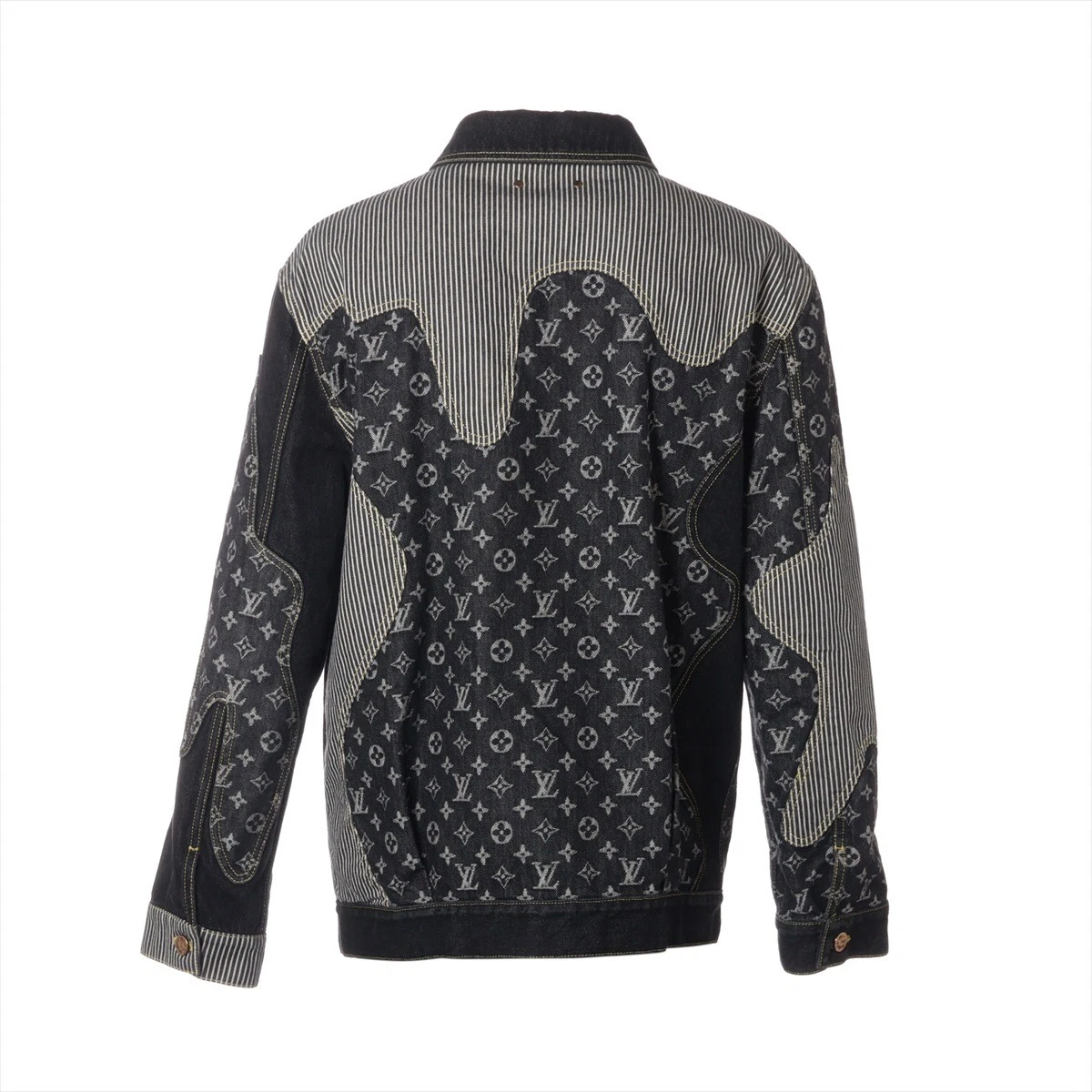 LOUIS VUITTON（LV） Louis Vuitton x NIGO 22SS Giacca Denim Cotone 46 Uomo Nero RM221M Monogramma