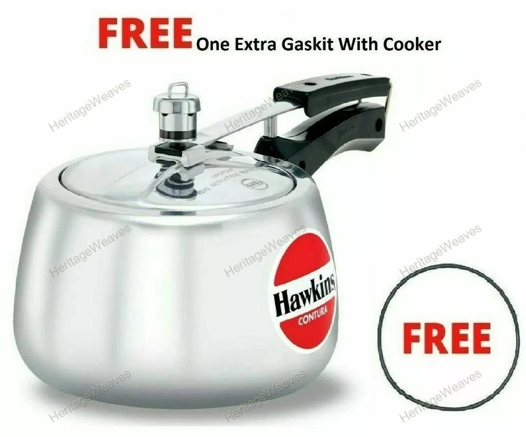 Hawkins Contura Pressure Cooker 3 Litres Aluminum Silver Color Best Kitchen Gift