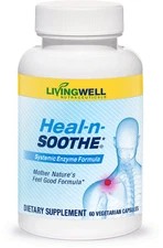 LivingWell Nutraceuticals Heal-n-Soothe Systemic Enzyme Formula 90 Capsules