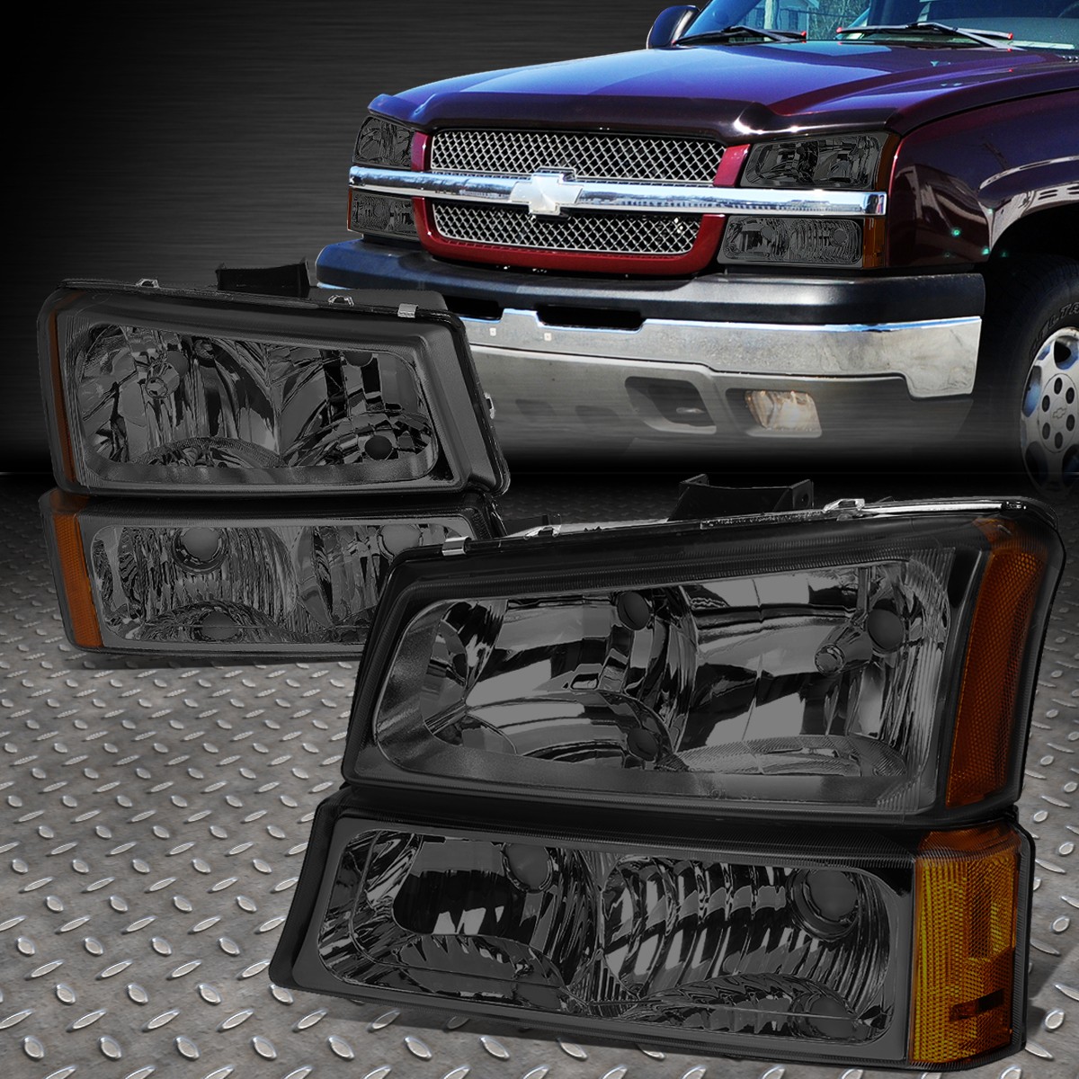 For 03-06 Chevy Silverado 1500-3500 Avalanche Headlight Bumper - Foto 9