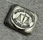 Rutland Bullion Co. 1 oz Hand Poured Silver Bar .999 Fine Silver