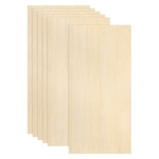 6Pcs Basswood Sheets 12 x 24 x 1/8 Inch for Painting, Aircraft Model