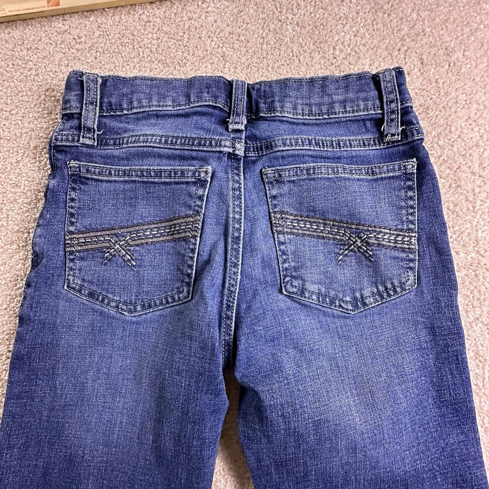 Denim Wrangler 20X para jóvenes niños 12R *24x26* azul cintura ajustable pierna recta Foto 4 de 4