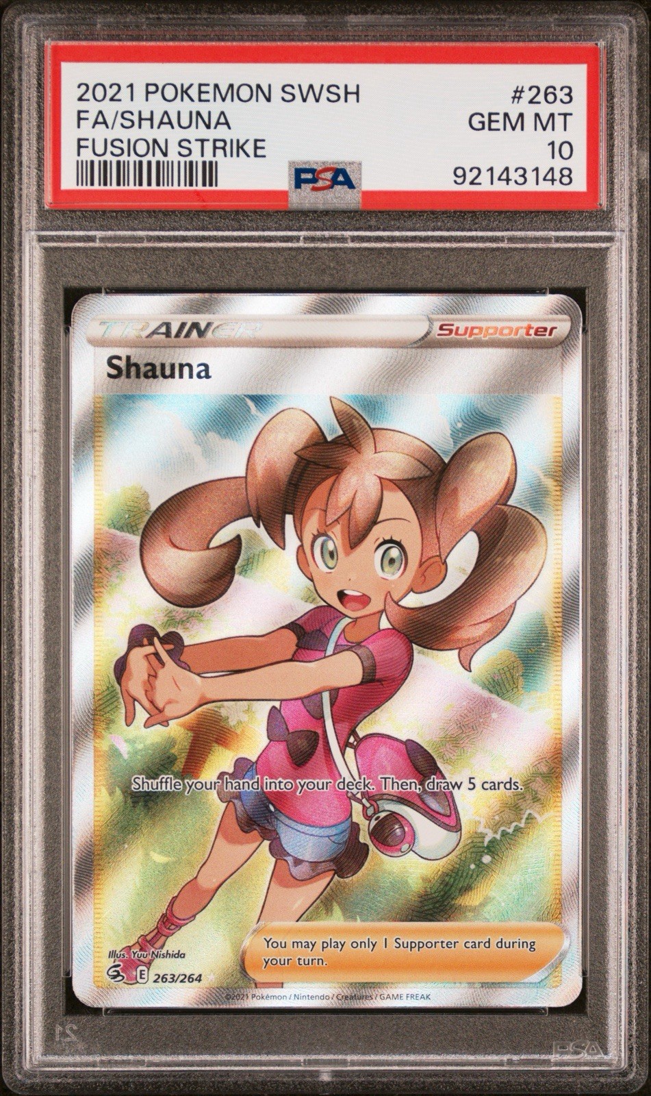 Shauna 2021 Sword & Shield: Fusion Strike #263/264 Holo Shauna 2021 Sword & Shield: Fusion Strike #263/264 Holo
