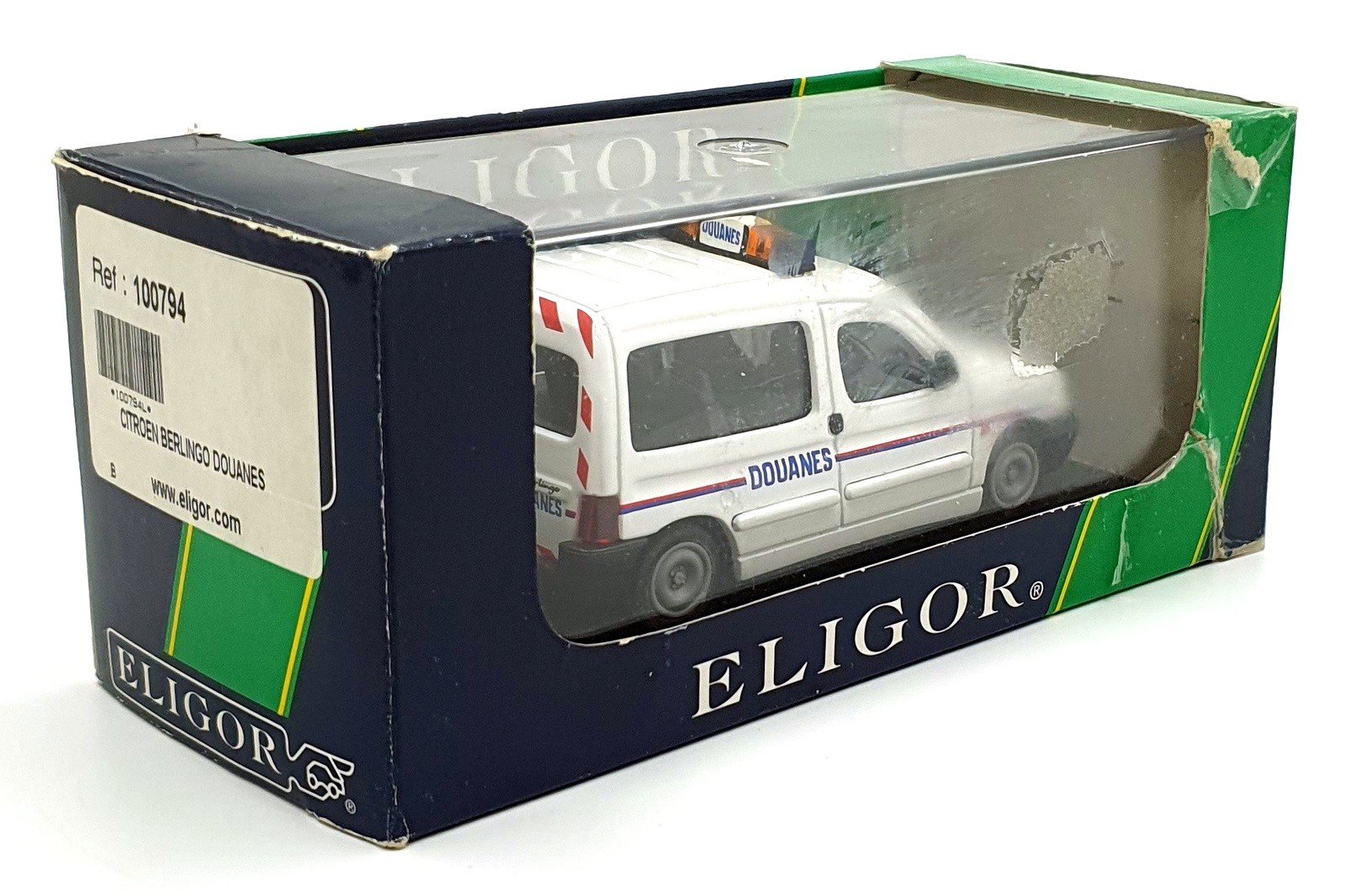 Eligor 1/43 Scale 100794 - Citroen Berlingo Douanes Van - White thumbnail 5