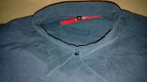 TA7556 SIGNUM Chemise M Bleu Foncé à Carreaux Très Bien - Photo 1/1