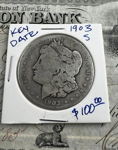 1903-S Morgan Silver Dollar $1 Coin San Francisco 0.9 Fine Silver Uncertified