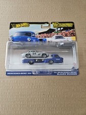 MERCEDES-BENZ 300 SL & 1955 BLAUES WUNDER - HOT WHEELS TEAM TRANSPORT #70