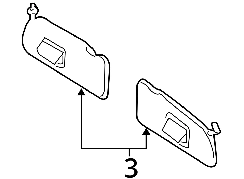 Espejo parasol derecho Mazda Tribute 2008-2011 pasajero negro XL9GY Foto 4 de 4