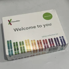 23 and Me ANCESTRY SALIVA COLLECTION KIT (5 2021) NOS Factory Sealed