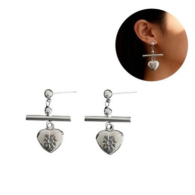 Versatile Steel Heart Earrings Suitable for Everyday Fashion and Gift Giving
